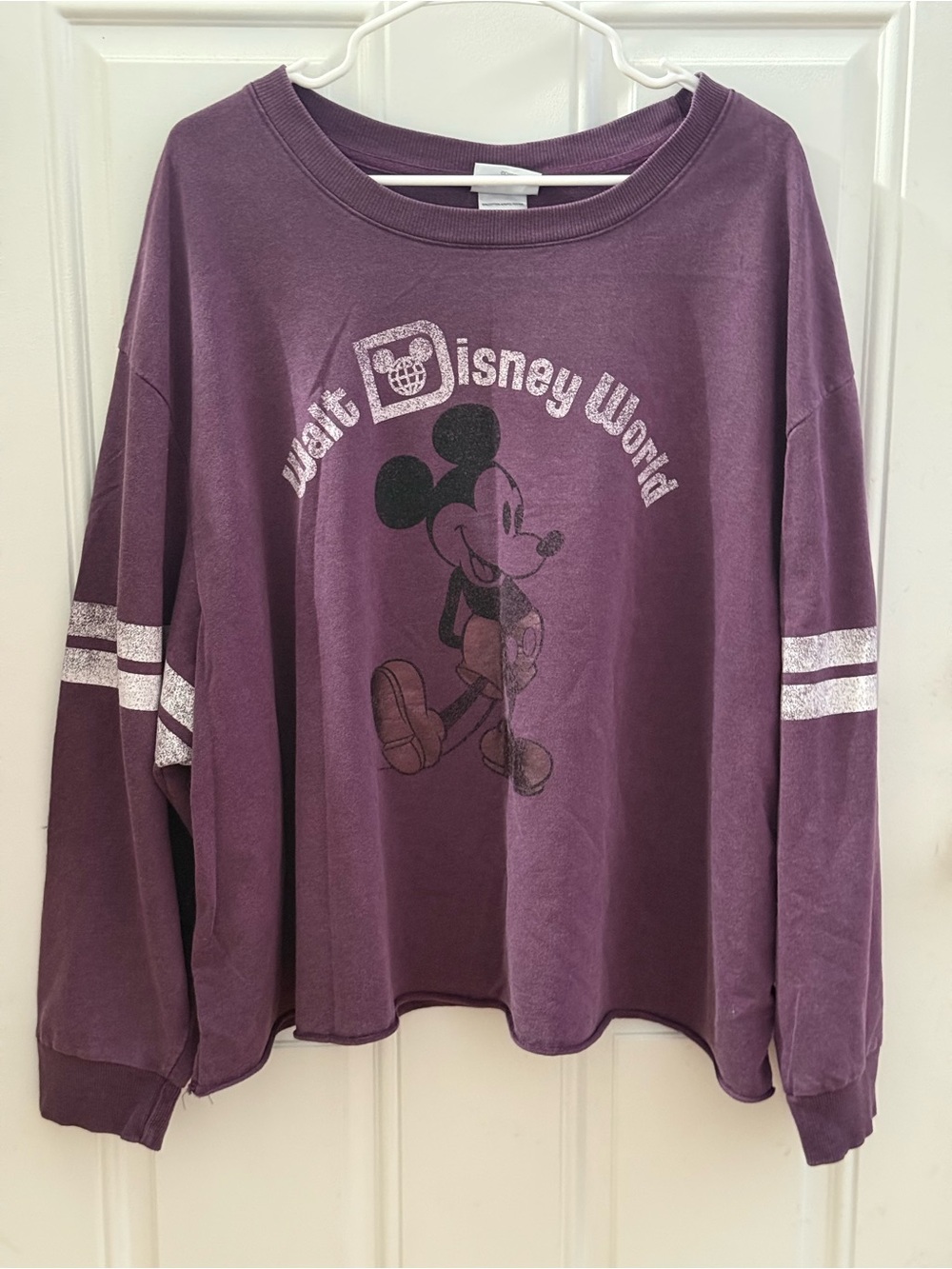 Disney Parks Mickey Mouse Walt Disney World Purple Cropped Top Shirt 3X